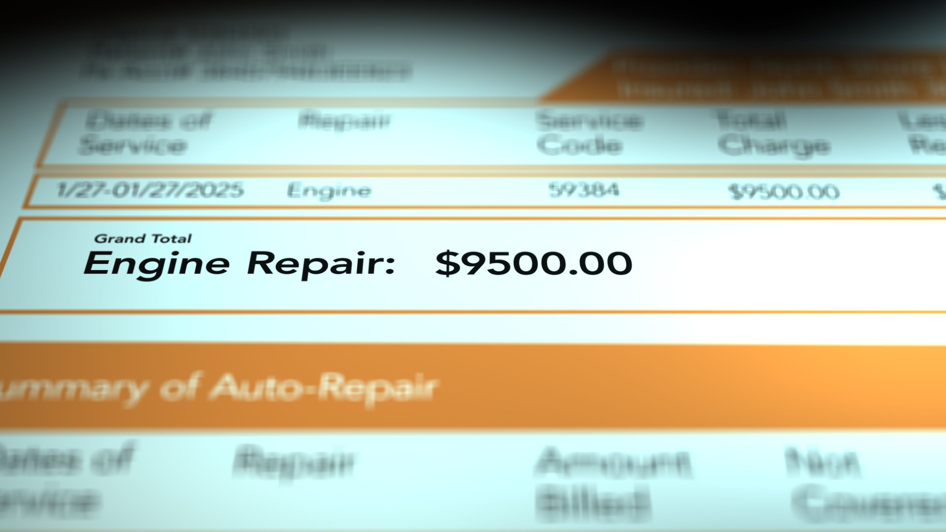 Automotive Bill Concept - Engine